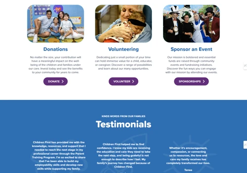 Website Redesign for Children First