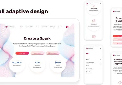 Burnt Finance Website Design and Development