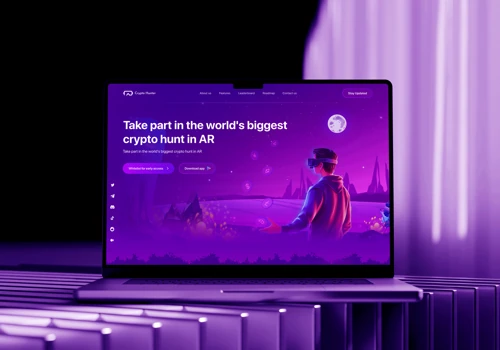 Crypto Hunt – AR Game Landing Page