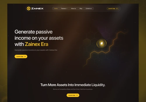 ZAINEX – AI-Powered Finance Platform Landing Page