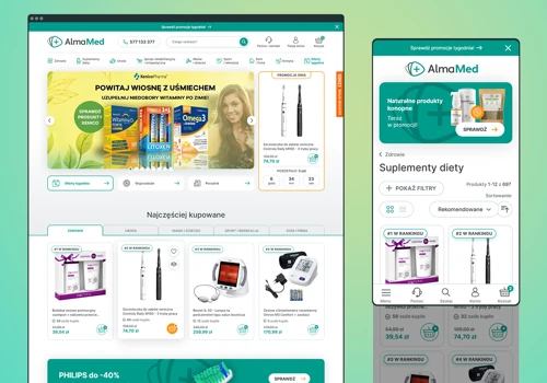 Ecommerce design for healthcare equipment store