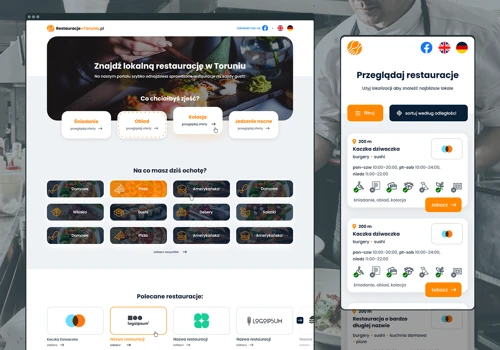 Design & development for a restaurant directory