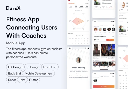 Mobile | Fitness app connecting users with coaches