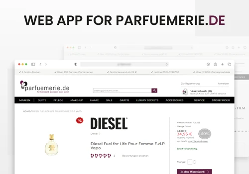Web app for Parfuemerie.de