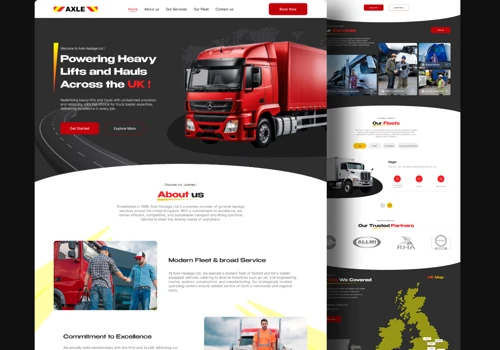 Truck Loader Services Website - Ux/Ui design