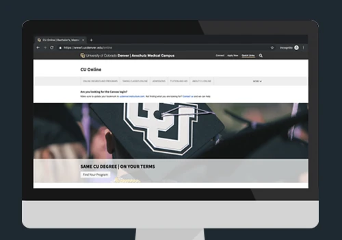 Website Development, Strategy & Consulting for University of Colorado Denver Online