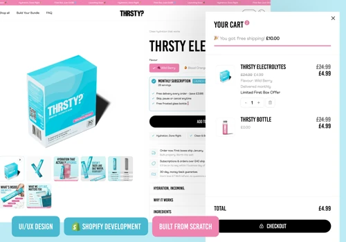 THRSTY | One Product Shopify Store