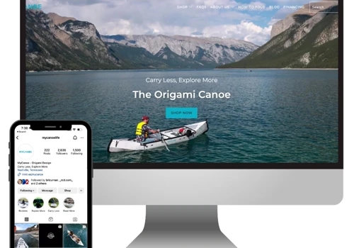 Website & Social Design for Innovative Canoe Brand