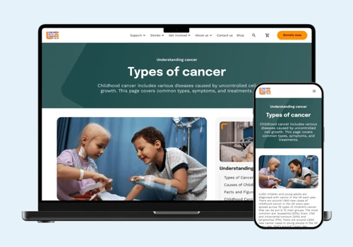 Website Rebuild for Children with Cancer UK