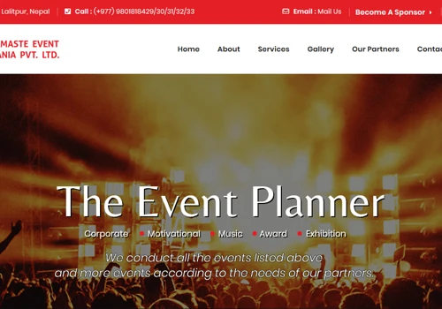 Corporate Website (Namaste Event Mania)