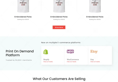 E-commerce development for t-shirt designing company