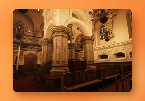VR visit to Slonim Synagogue