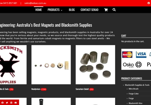 Magnetics Ecommerce Website