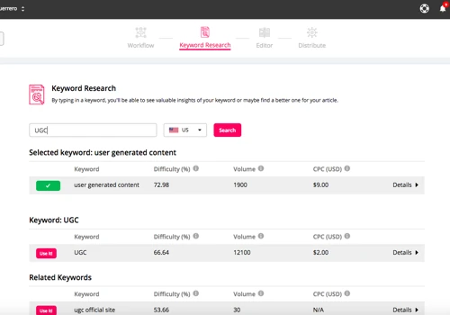 Keyword Research Tool
