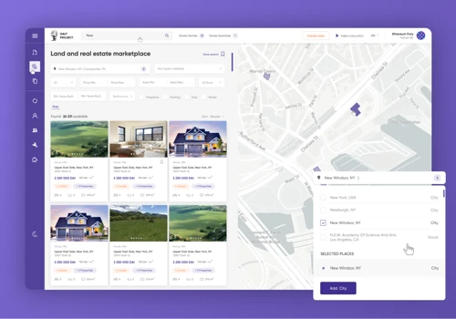 Real estate search and rental service