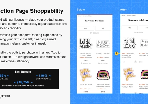 Collection Page UX Boosts Revenue by $18k Annually