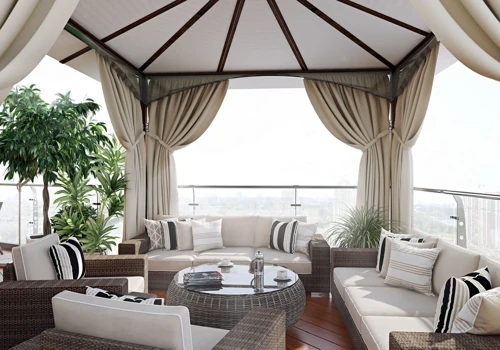 Terrace Furniture 3D Rendering