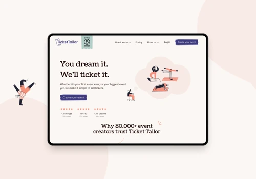 Ticket Tailor brand and website redesign