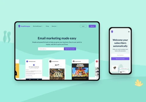 EmailOctopus brand, product and website redesign