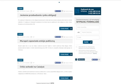 Mbonds.pl: responsive platform and CRM system