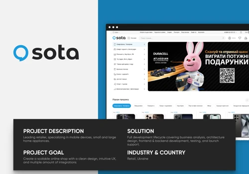 Sota Store Design & Development