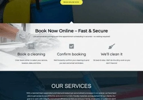 Cleaning Company Website Design and Organic and Local SEO