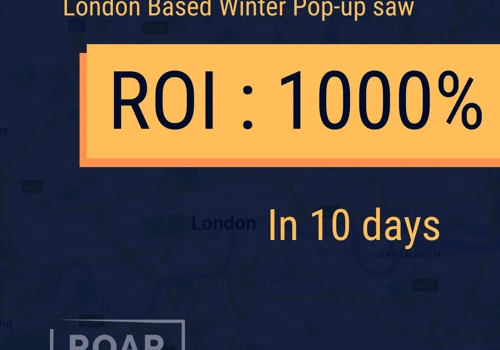 London Pop- Up saw ROI of 1000% in just 10 days