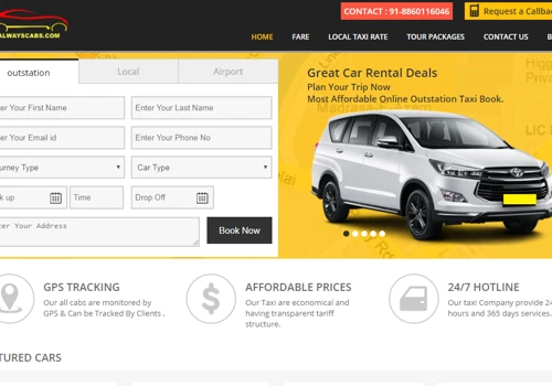 Web Design for Taxi Service