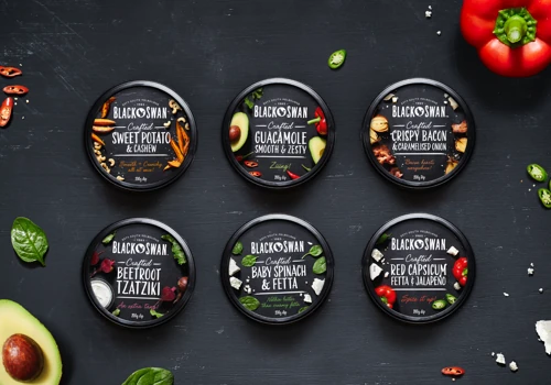 Black Swan Dips – Packaging Design