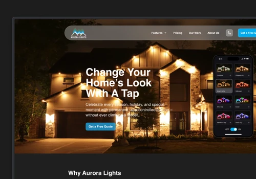 A website as polished as the lights on the house