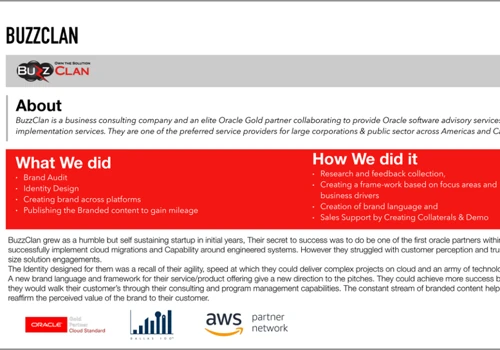 Brand awareness with sales support