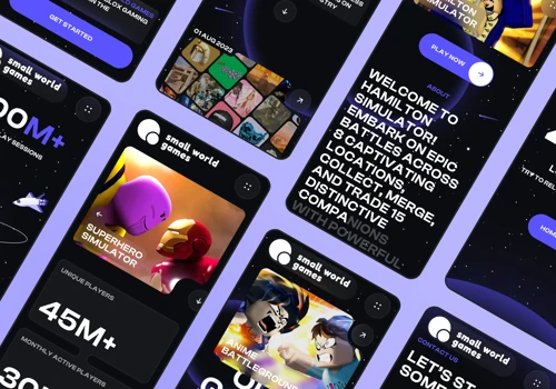 UX/UI for Small World Games website