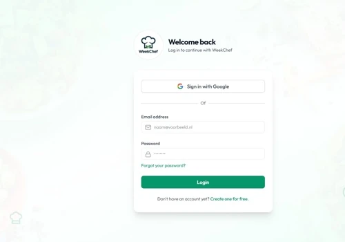 WeekChef — AI-Driven Personalized Weekly Meal Plan