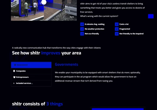 Xity - B2G2C startup, building smart city furniture, starting with bus shelters.