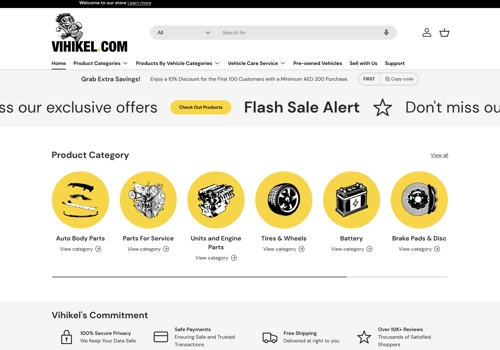 Vihikel.com Ecommerce Website
