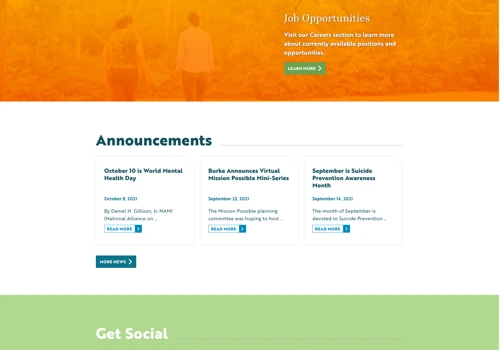Burke Mental Health Services Website Redo