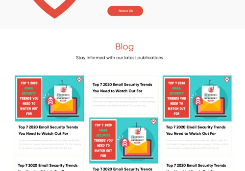 website home page