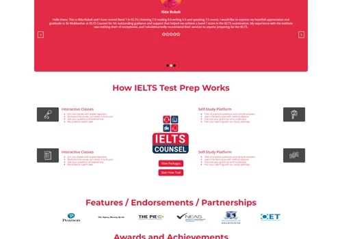 Ielts Counsel | Web development | SMM