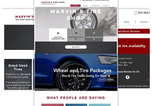 Website Design for Tire Shop