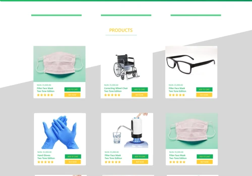Single page ecommerce store