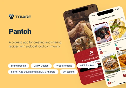 Pantoh: A cooking app for creating&sharing recipes