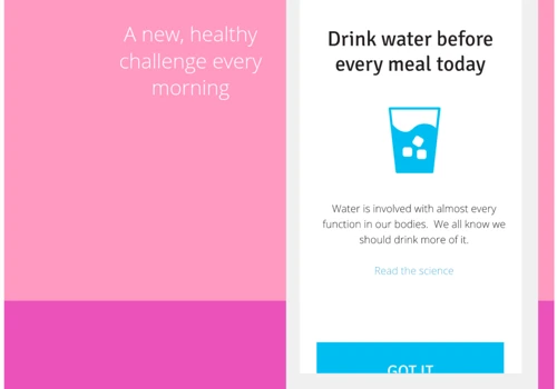 Mobile-focused website for health and wellness.