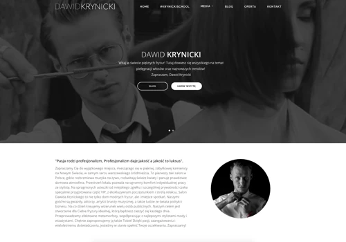 A website for a world-famous hairdresser/barber