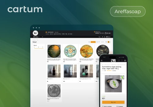 Online store for international sales of Areffasoap