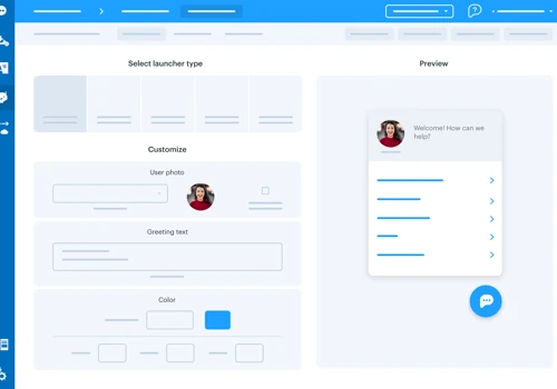 A customized chat bot combined with a real provide