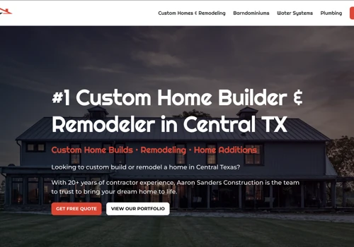 Custom Home Builder & Remodeling Website