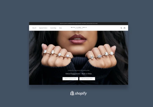 Custom E-commerce for Ring Come True