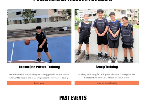 Web Design for Private Basketball Coach