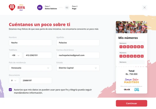 Fe y Alegría Foundation raffle