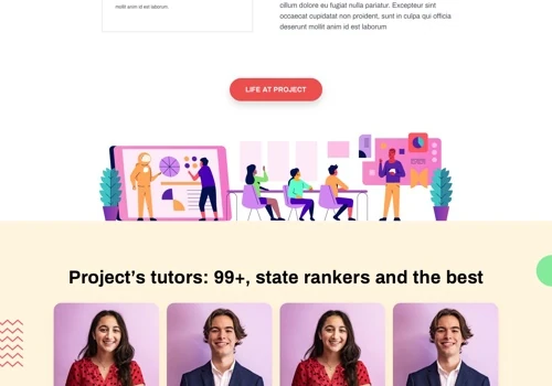 B2C Website Design for Project Academy
